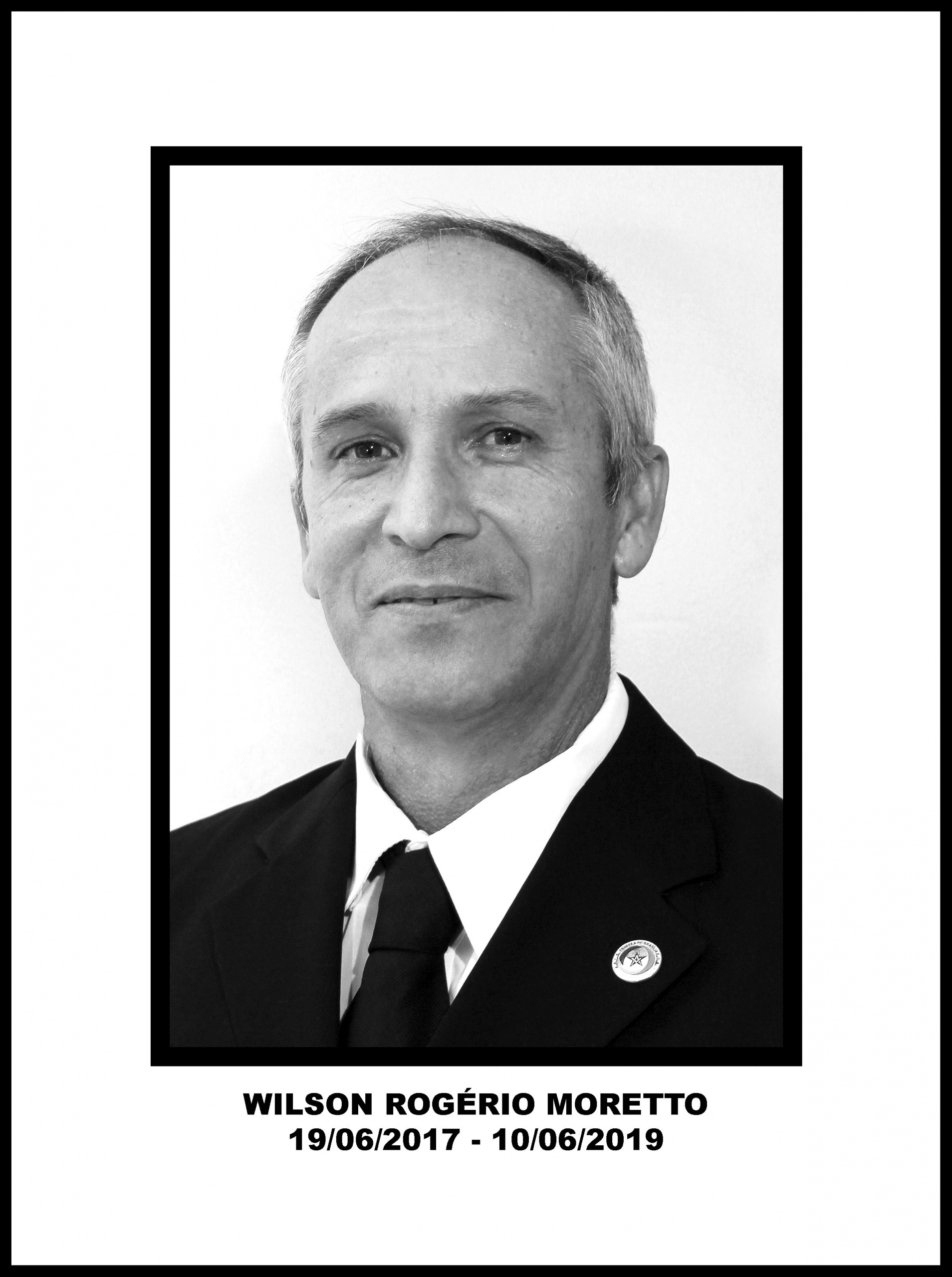 Retrato oficial de Wilson Rogério — Venerável Mestre
